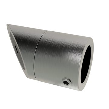 Stabiliseringsstång väggfäste - Ø19 mm - 45° - Børstet stål