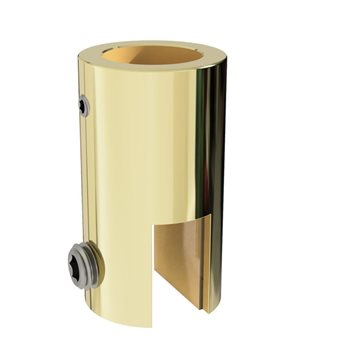Stabiliseringsstång tak/glas glashåller för 10 - 12 mm glas - Blank guld