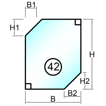 2-glas isolerglas med 4 mm härdat + 6,38 mm laminerat energiglas - Figur 1