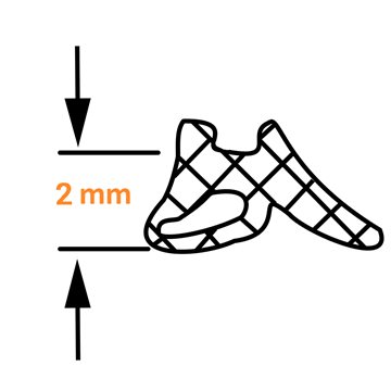 Schüco kilgummi 2 mm - Per meter 